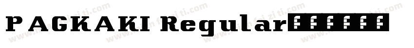 PAGKAKI Regular字体转换